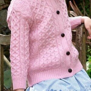 Aran Crafts Wool Cardigan Sweater